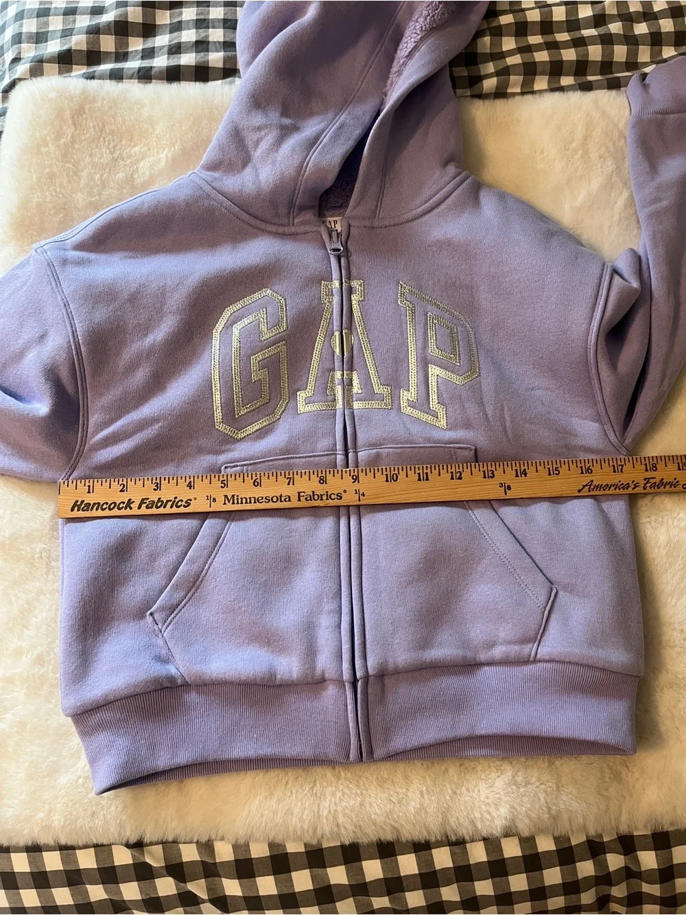 New! Gap Full Zip Hoodie Sweatshirt in Warm Violet Size Large/10 NWT